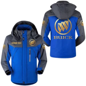 Buick Golden Logo Windproof Waterproof Jacket Detachable Hood Velvet-Lined Warm Durable, Custom Name HAHA170125Y11WJVBUIG