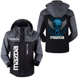 Mazda Windbreaker Velvet-Lined Warm Durable Jackets Detachable Hooded, Windproof Waterproof, Custom Name TN150225Y11WJVCT1MAZ