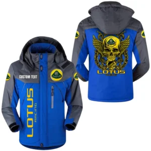 Lotus Cars Jacket Exclusive Logo Windproof Waterproof Jacket Detachable Hood Velvet-Lined Warm Durable, Custom Name TN150225Y11WJVCT1LOT