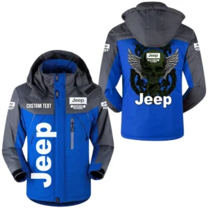 Jeep Jacket Exclusive Logo Windproof Waterproof Jacket Detachable Hood Velvet-Lined Warm Durable, Custom Name TN170225Y11WJVCT1JEE