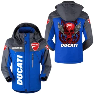 Ducati Jacket Exclusive Logo Windproof Waterproof Jacket Detachable Hood Velvet-Lined Warm Durable, Custom Name TN180225Y11WJVCT1DUC