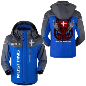 Ford Mustang Jacket Windproof Waterproof Jacket Detachable Hood Velvet-Lined Warm Durable, Custom Name TN180225Y11WJVCT1MUS