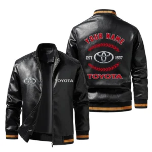 Toyota Exclusive Logo Jacket, Collar Designed Classic Ribbed Style, Cuffs Ribbed Black and Tan Stripes HIHI110225Y12LJ93TOY