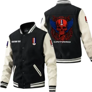 Chevrolet Camaro Jacket Men’s Baseball Jacket With PU Leather Sleeve, Custom Name HG190225Y15BJPUCT2CHC