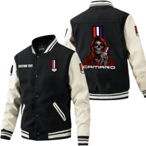 Chevrolet Camaro Jacket Men’s Baseball Jacket With PU Leather Sleeve, Custom Name HG190225Y15BJPUCT4CHC