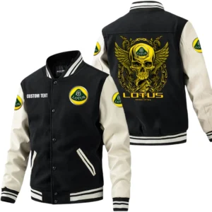 Lotus Cars Jacket Men’s Baseball Jacket With PU Leather Sleeve, Custom Name HG250225Y15BJPUCT1LOT