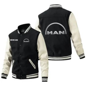 Man Jacket Men’s Baseball Jacket With PU Leather Sleeve, Custom Name HG250225Y15BJPUCT1MAN