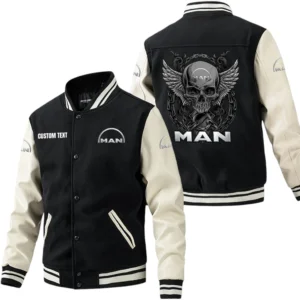 Man Jacket Men’s Baseball Jacket With PU Leather Sleeve, Custom Name HG250225Y15BJPUCT2MAN