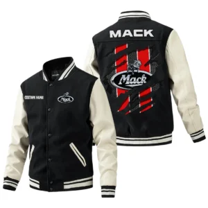 Mack Trucks Jacket Men’s Baseball Jacket With PU Leather Sleeve, Custom Name HG250225Y15BJPUCT3MAC