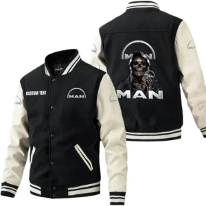 Man Jacket Men’s Baseball Jacket With PU Leather Sleeve, Custom Name HG250225Y15BJPUCT4MAN