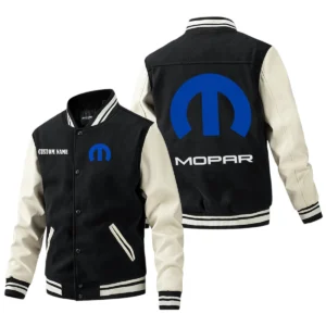 Mopar Jacket Men’s Baseball Jacket With PU Leather Sleeve, Custom Name HG260225Y15BJPUCT1MOP