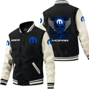 Mopar Jacket Men’s Baseball Jacket With PU Leather Sleeve, Custom Name HG260225Y15BJPUCT2MOP