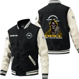 Opel Jacket Men’s Baseball Jacket With PU Leather Sleeve, Custom Name TN220225Y15BJPUCT4OPE