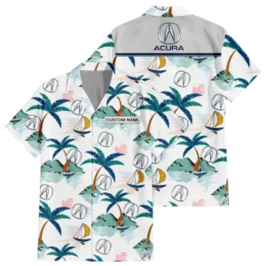 Acura Exclusive Logo Hawaiian Shirt Tropical Landscape Pattern All-over Print For Men Women Kids, Custom Name HIDI170225Y7HWLS2ACU
