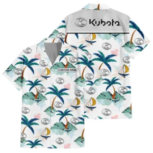 Kubota Exclusive Logo Hawaiian Shirt Tropical Landscape Pattern All-over Print For Men Women Kids, Custom Name HIDI200225Y7HWLS2KUB