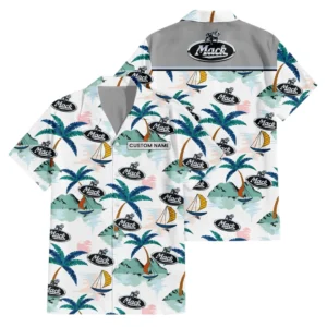 Mack Trucks Exclusive Logo Hawaiian Shirt Tropical Landscape Pattern All-over Print For Men Women Kids, Custom Name HIDI200225Y7HWLS2MAC