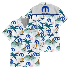 Mopar Exclusive Logo Hawaiian Shirt Tropical Landscape Pattern All-over Print For Men Women Kids, Custom Name HIDI200225Y7HWLS2MOP