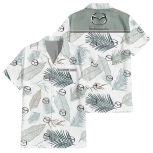 Mazda Exclusive Logo Hawaiian Shirt Tropical Leaves Seamless Pattern All-over Print For Men Women Kids, Custom Name HIHI180225Y7HWLS1MAZ