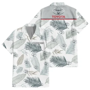 Toyota Exclusive Logo Hawaiian Shirt Tropical Leaves Seamless Pattern All-over Print For Men Women Kids, Custom Name HIHI190225Y7HWLS1TOY