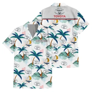 Toyota Exclusive Logo Hawaiian Shirt Tropical Landscape Pattern All-over Print For Men Women Kids, Custom Name HIDI200225Y7HWLS2TOY
