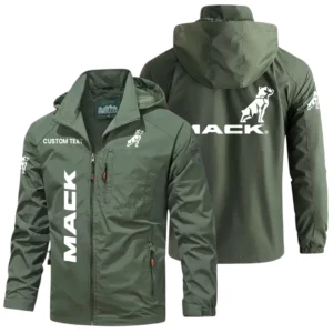 Mack Trucks Windbreaker Jacket Hooded Detachable, Outdoor Windproof Running Jacket, Custom Text HIHI060325Y28WJ86MAT