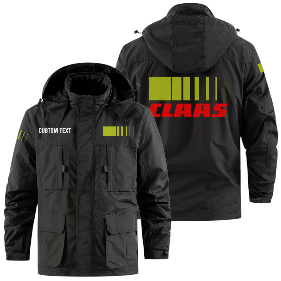 CLAAS Exclusive Logo Windbreaker Jacket Hooded Detachable, Outdoor Jacket Multi Pocket, Custom Name HIDI190325Y26WMPCLA CLAAS Exclusive Logo Windbreaker Jacket Hooded Detachable, Outdoor Jacket Multi Pocket, Custom Name HIDI190325Y26WMPCLA
