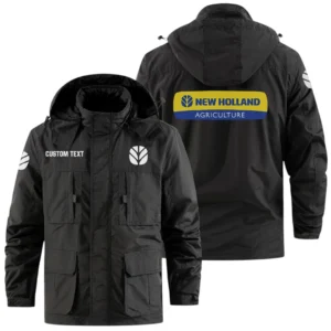 New Holland Exclusive Logo Windbreaker Jacket Hooded Detachable, Outdoor Jacket Multi Pocket, Custom Name HIDI200325Y26WMPNHL