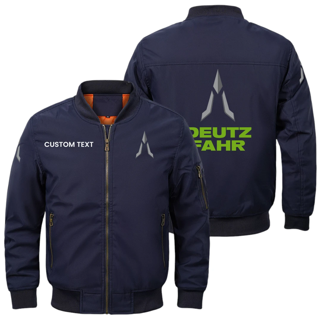 Deutz Fahr Exclusive Logo Men Bomber Jacket Windproof Coat Multi Pockets, Custom Name HIDI280325Y51BJ2DEF Deutz Fahr Exclusive Logo Men Bomber Jacket Windproof Coat Multi Pockets, Custom Name HIDI280325Y51BJ2DEF