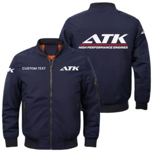 ATK MARINE Exclusive Logo Men Bomber Jacket Windproof Coat Multi Pockets, Custom Name HIDI310325Y51BJ2ATK