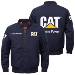 Caterpillar Marine Exclusive Logo Men Bomber Jacket Windproof Coat Multi Pockets, Custom Name HIDI310325Y51BJ2CAM