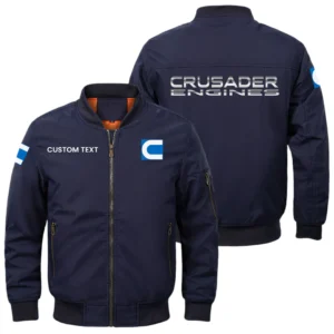 Crusader Engines Exclusive Logo Men Bomber Jacket Windproof Coat Multi Pockets, Custom Name HIDI310325Y51BJ2CRE