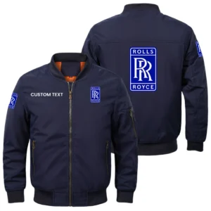 Rolls-Royce Marine Exclusive Logo Men Bomber Jacket Windproof Coat Multi Pockets, Custom Name HIDI310325Y51BJ2RRM