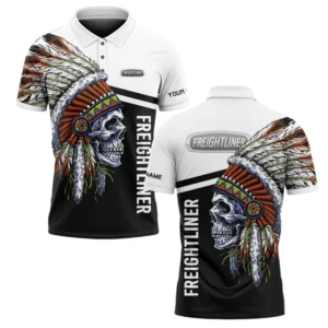 Freightliner Polo Shirt All Over Print Gift For Trucks Fans, Custom Name TN070425Y3CT5FRE