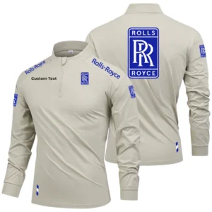 Rolls-Royce Marine Limited 2025 Long Sleeve Shirt, Stand Collar Quarter Zip-up Custom Name HIDI100425Y49LMT05RRM