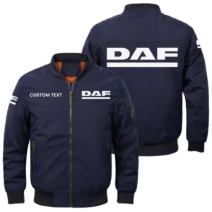 DAF Trucks Exclusive Logo Men Bomber Jacket Windproof Coat Multi Pockets, Custom Name HIDI010425Y51BJ2DAF