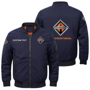 International Trucks Exclusive Logo Men Bomber Jacket Windproof Coat Multi Pockets, Custom Name HIDI010425Y51BJ2INT