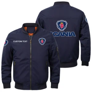Scania Exclusive Logo Men Bomber Jacket Windproof Coat Multi Pockets, Custom Name HIDI010425Y51BJ2SCA