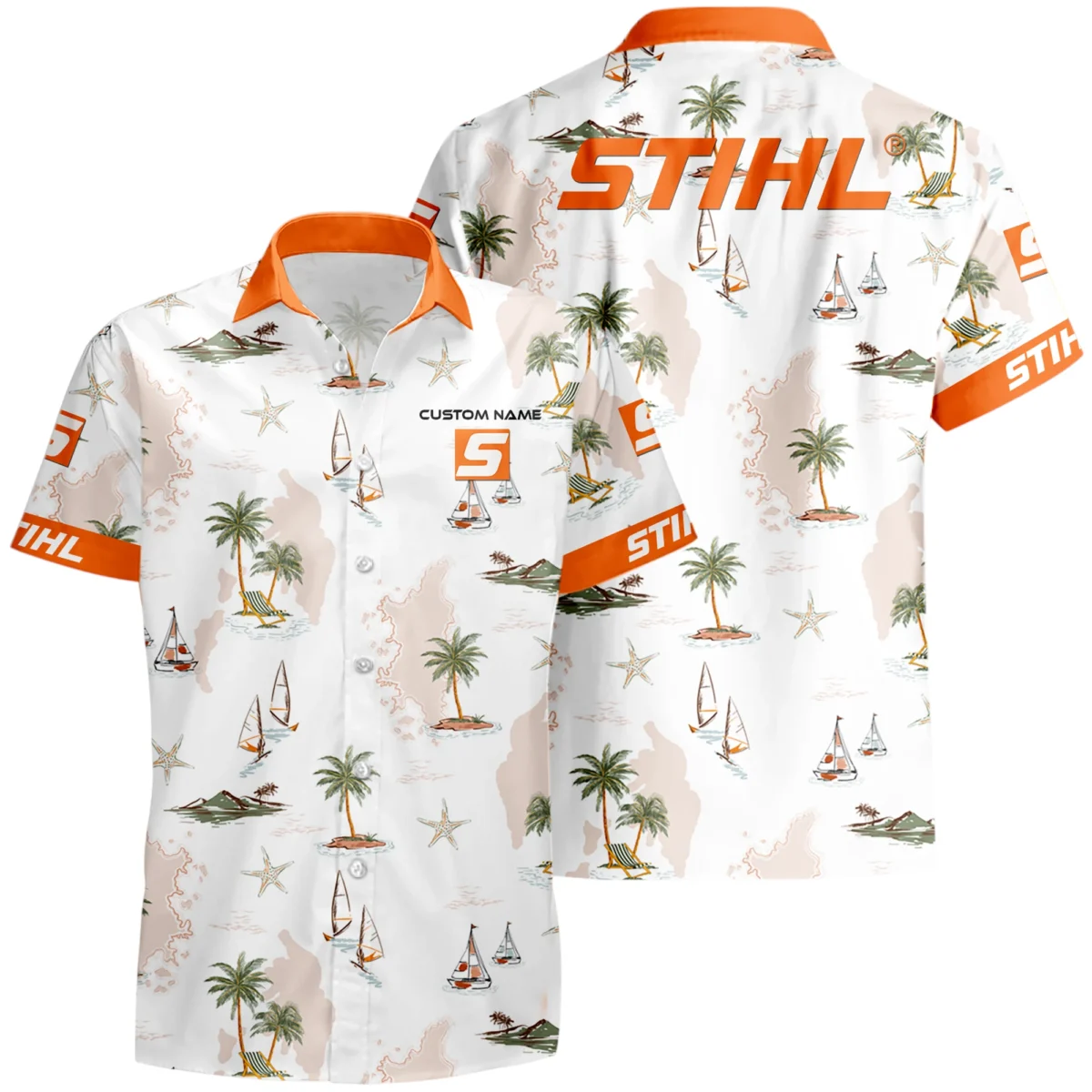 Stihl Hawaiian Shirt x T-Shirt Full Set Limited 2025 All Over Print, Custom Name HIDI170425Y7HWLS3STL