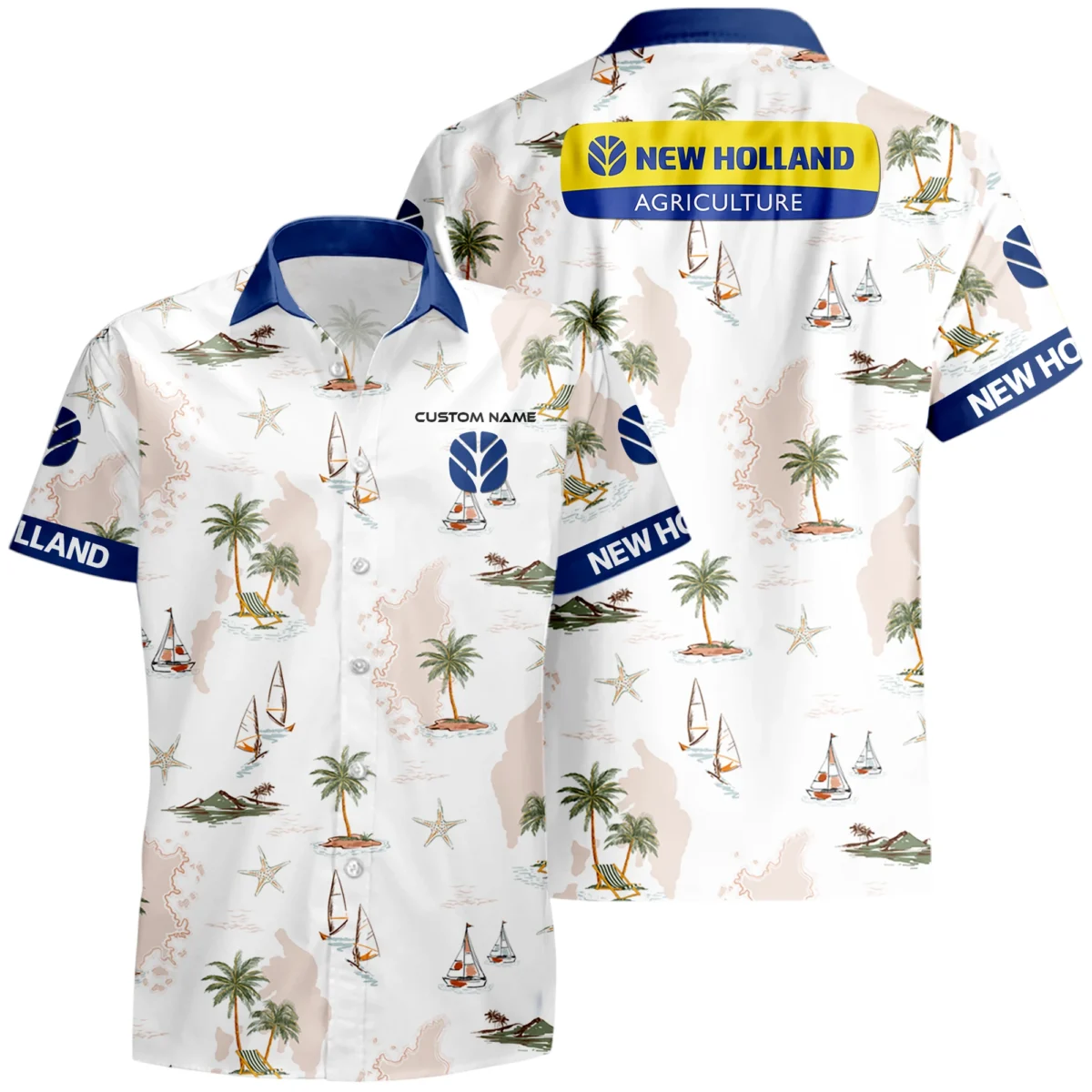 New Holland Hawaiian Shirt x T-Shirt Full Set Limited 2025 All Over Print, Custom Name HIDI180425Y7HWLS3NHL