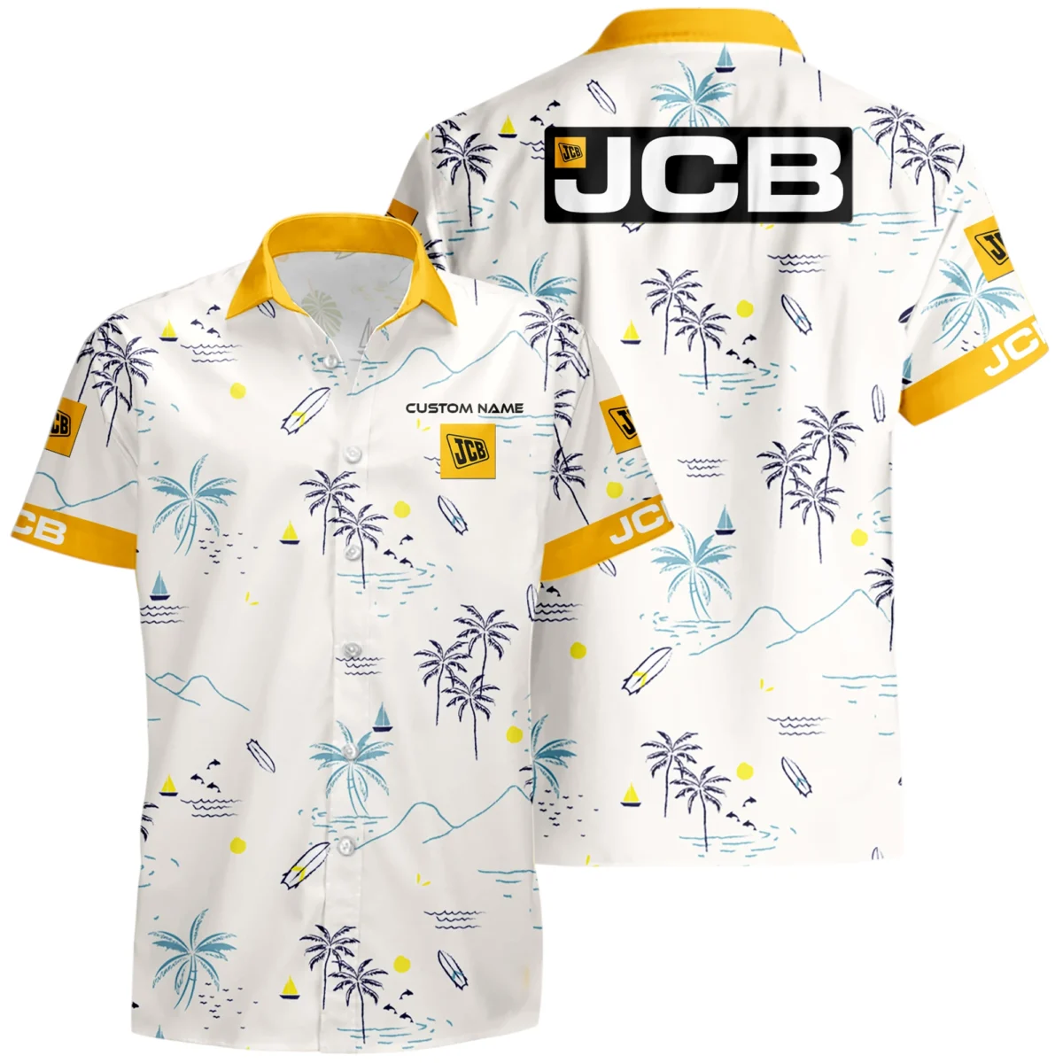 JCB Hawaiian Shirt x T-Shirt Full Set Limited 2025 All Over Print, Custom Name HIDI170425Y7HWLS9JCB