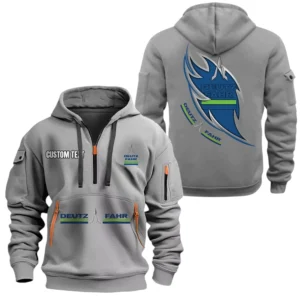 Deutz Fahr Half Zip Hoodie Sport Hooded Multi-Pocket Custom Name TN280525Y25QZ2HCT1DEF