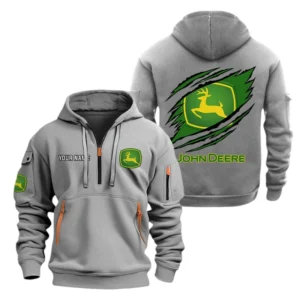John Deere Half Zip Hoodie Sport Hooded Multi-Pocket Custom Name TN280525Y25QZ2HCT1JDM