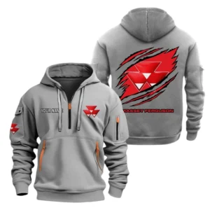 Massey Ferguson Half Zip Hoodie Sport Hooded Multi-Pocket Custom Name TN280525Y25QZ2HCT1MAF