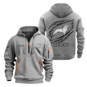 Man Truck Half Zip Hoodie Sport Hooded Multi-Pocket Custom Name TN280525Y25QZ2HCT1MAN