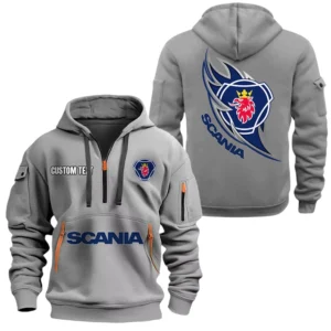 Scania Half Zip Hoodie Sport Hooded Multi-Pocket Custom Name TN280525Y25QZ2HCT2SCA