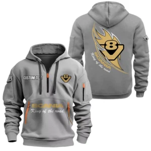 Scania V8 Half Zip Hoodie Sport Hooded Multi-Pocket Custom Name TN280525Y25QZ2HCT3SCA