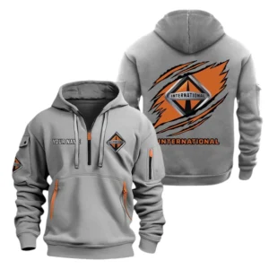 International Half Zip Hoodie Sport Hooded Multi-Pocket Custom Name TN280525Y25QZ2HCT2INT