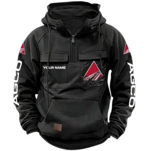 AGCO Quarter Zip Hoodie, Sports Hoodie Multi-Pockets, Custom Name HG080525Y41HJRCT1AGC