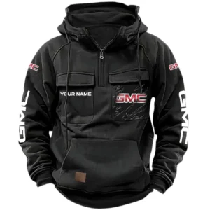 GMC Trucks Quarter Zip Hoodie, Sports Hoodie Multi-Pockets, Custom Name HG100525Y41HJRCT1GMT