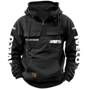Iveco Quarter Zip Hoodie, Sports Hoodie Multi-Pockets, Custom Name HG100525Y41HJRCT1IVE